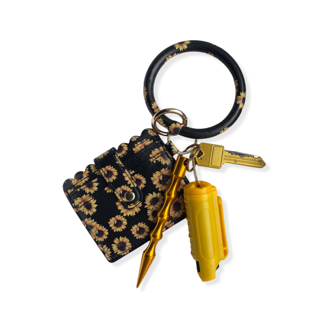 “Gold Sunflower” Safety Keychain (No Alarm) - BABETiQUE.US
